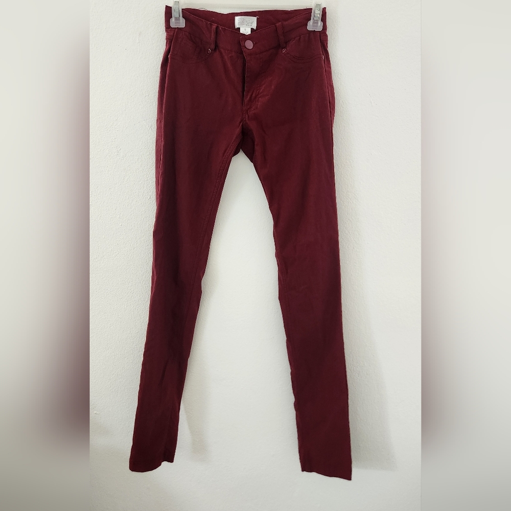 Classic Women's Skinny Pants Size Small Wine Color - Picture 2 of 10